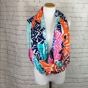 J Crew abstract design infinity scarf